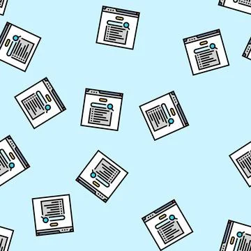 Zero click searches seo vector seamless pattern Stock Illustration