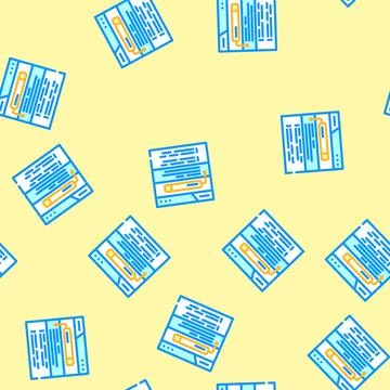 Zero click searches seo vector seamless pattern Stock Illustration