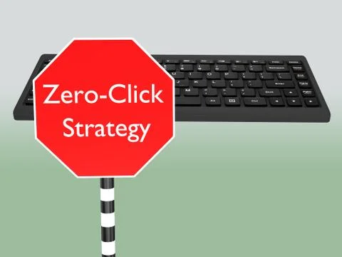 Zero-Click Strategy concept 스톡 일러스트