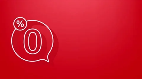 Zero commission. Design element. Red limited offer. Special offer badge. Stock Footage 158807607