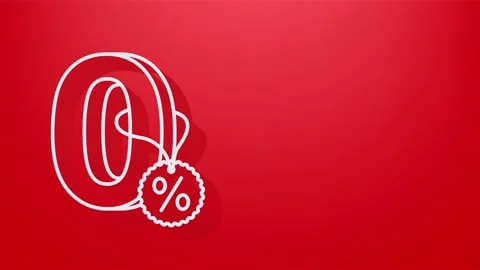 Zero commission. Design element. Red limited offer. Special offer badge. Stock Footage 158818949