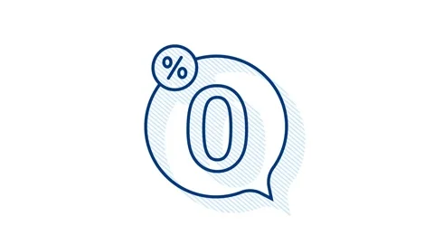 Zero commission. Design element. Red limited offer. Special offer badge. Motion Stock Footage 158835033