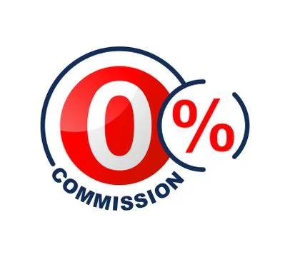 Zero commission isolated Stock Illustration