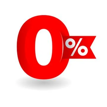 Zero commission isolated Stock Illustration