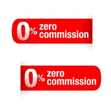 Zero Commission for web special offers Stock Illustration
