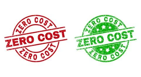 ZERO COST Round Stamp Seals Using Grunged Texture Stock-Illustration