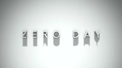 Zero day 3D title animation with shadows on a white background Stock Footage 297467220