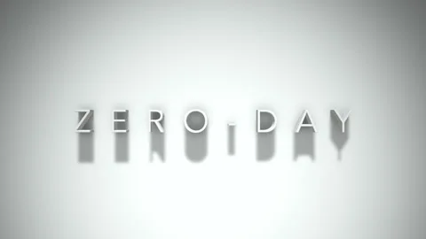 Zero day 3D title animation with shadows on a white background Stock Footage 297467224