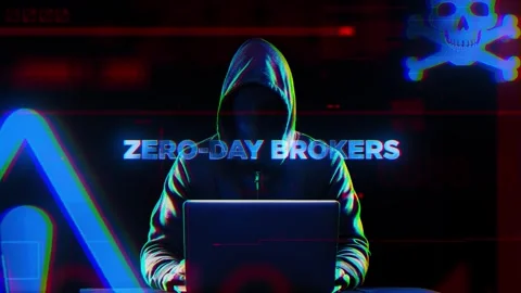 Zero-Day Brokers Word on Hacker concept technology futuristic data backgroun 動画素材 343331831