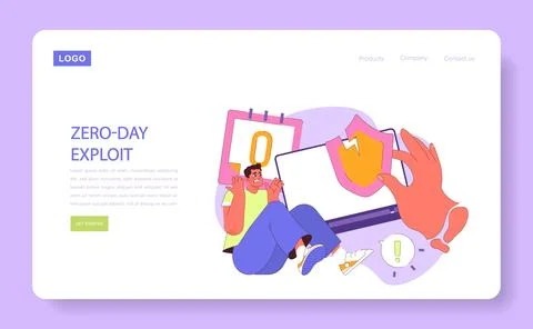 Zero-Day Exploit concept. Stock Illustration
