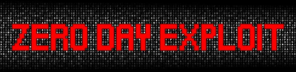 Zero Day Exploit text on hex code illustration 스톡 일러스트