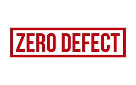 Zero Defect Rubber Stamp Seal Vector Stock Illustration