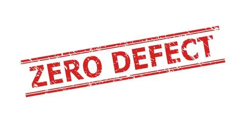 ZERO DEFECT Watermark with Distress Surface and Double Parallel Lines Stock-Illustration