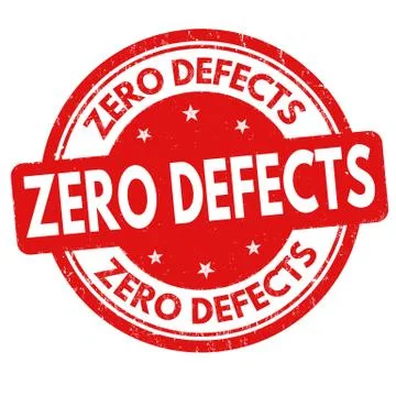 Zero defects sign or stamp Stock Illustration
