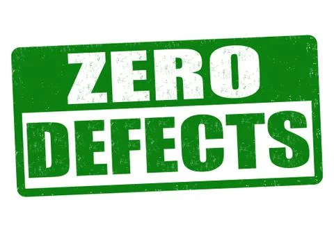 Zero defects sign or stamp Stock Illustration