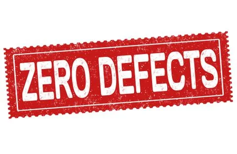 Zero defects sign or stamp Stock Illustration