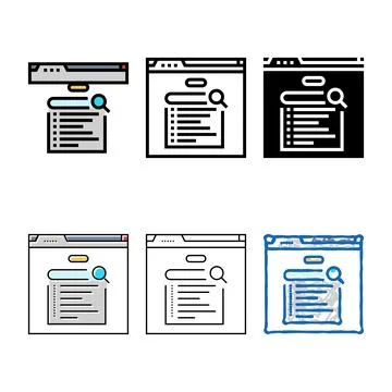 Zero designs click searches seo color icon vector Stock Illustration