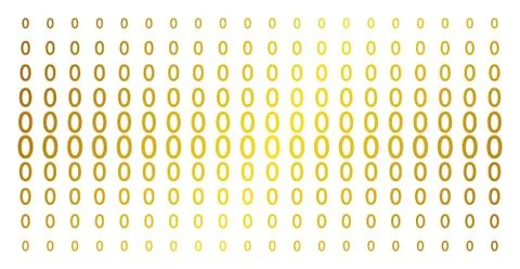Zero Digit Golden Halftone Pattern 库存插图