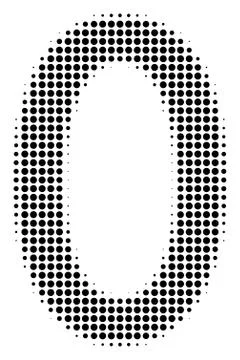Zero Digit Halftone Icon 스톡 일러스트