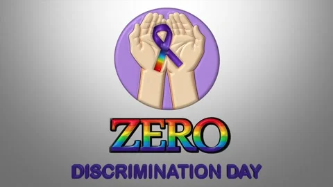 Zero discrimination day animation video Stock Footage 328396847