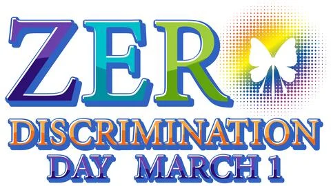 Zero discrimination day banner design Stock Illustration