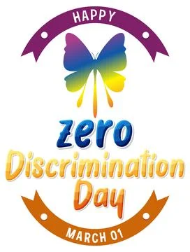 Zero discrimination day banner design Stock Illustration