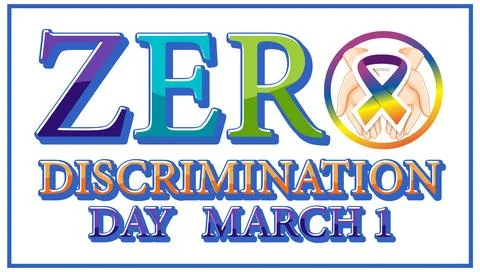 Zero discrimination day banner design Stock Illustration