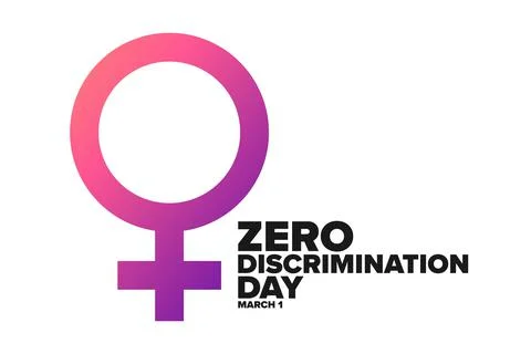 Zero Discrimination Day. March 1. Holiday concept. Template for background Stock Illustration