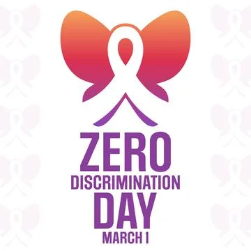 Zero Discrimination Day. March 1. Vector illustration. Holiday poster. Stock Illustration