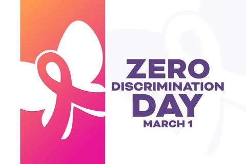 Zero Discrimination Day. March 1. Vector illustration. Holiday poster. Stock-Illustration