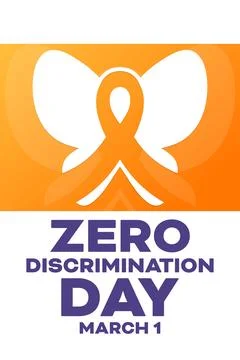Zero Discrimination Day. March 1. Vector illustration. Holiday poster. Stock Illustration