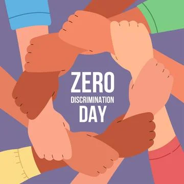 Zero Discrimination Day. March 1. Holiday concept. Template for background Stock Illustration