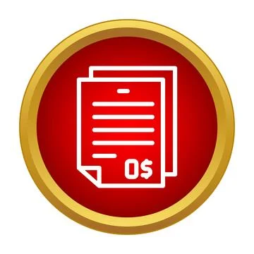 Zero dollar invoice document depicting a free cost concept Stock Illustration