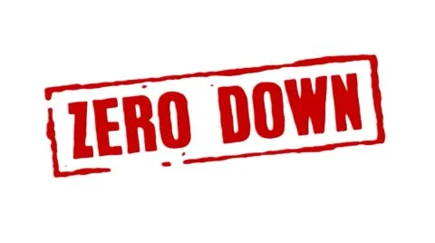 Zero Down Red Stamp Transition Stock Footage 42260604