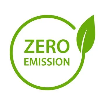 Zero emission icon vector CO2 neutral green sign for your web site design, lo Stock Illustration
