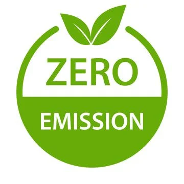 Zero emission icon vector CO2 neutral green sign for your web site design, .. Illustrazione stock