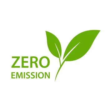 Zero emission icon vector CO2 neutral green sign for your web site design, .. Stockillustratie