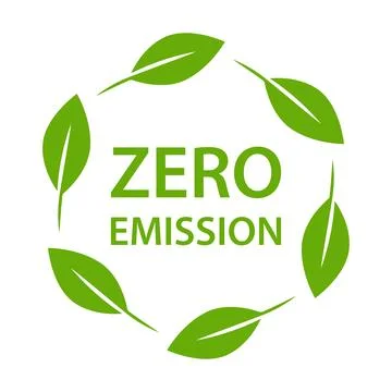Zero emission icon vector CO2 neutral green sign for your web site design, .. Stockillustratie
