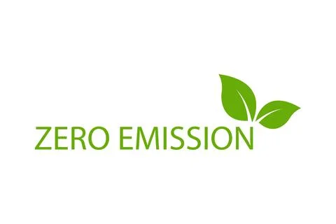 Zero emission icon vector CO2 neutral green sign for your web site design, .. Stockillustratie