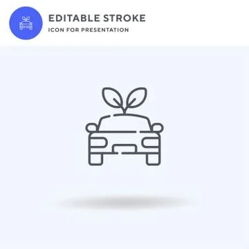 Zero Emission icon vector, filled flat sign, solid pictogram isolated on white Stock Illustration