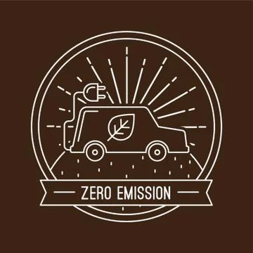 Zero Emission Label Stock Illustration
