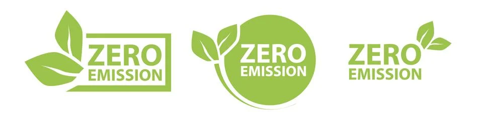 Zero Emission Net zero icon, CO2 net-zero emission, carbon neutral concept Stock Illustration