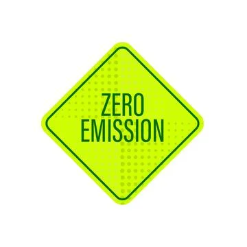 Zero emission sign 库存插图