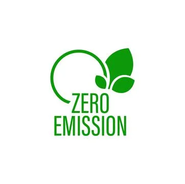 Zero emission sign Stock Illustration