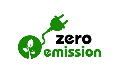 Zero emission sign Stock Illustration