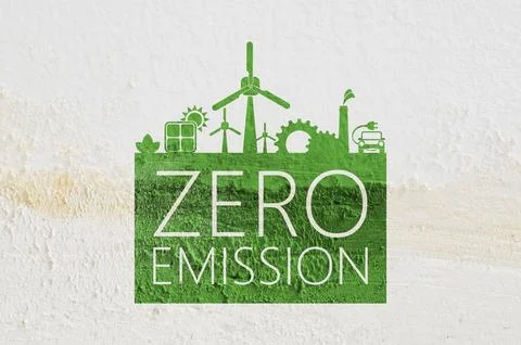 Zero emission sign Stock Photos