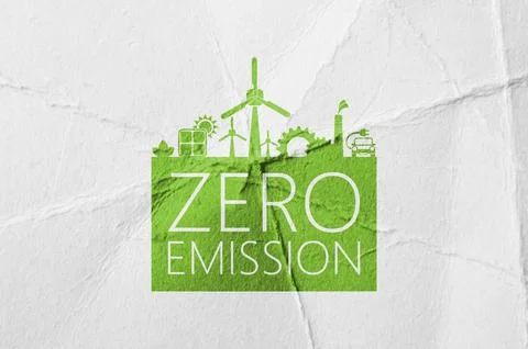 Zero emission sign Stock Photos