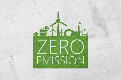 Zero emission sign Stock Photos