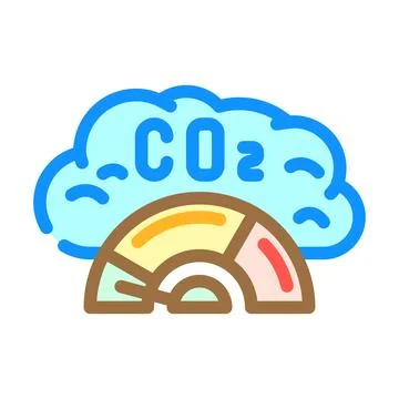 Zero emission technology color icon vector illustration Stock Illustration