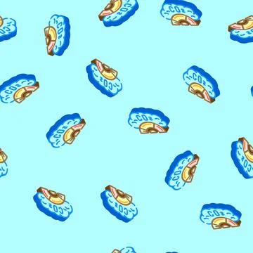 Zero emission technology isometric icon seamless pattern Stock Illustration